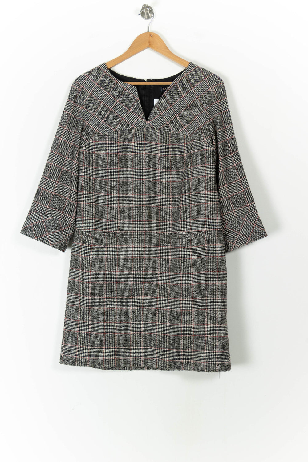 Robe Courte Grise et Rouge - Taille XXL/44 de la marque Caroll | PARAD106883 - Vendu par Paradigme - Image 2