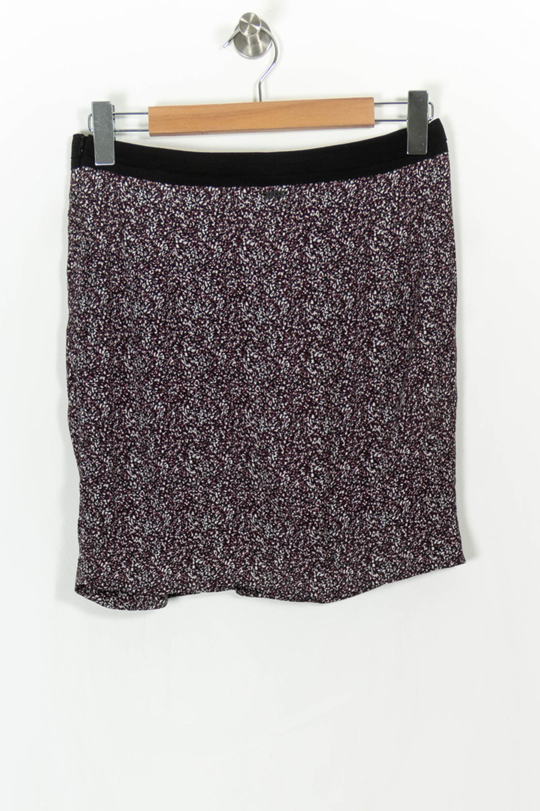 Jupe Courte Bordeaux et Noire - Taille M/38 de la marque IKKS | PARAD106901 - Vendu par Paradigme - Image 4