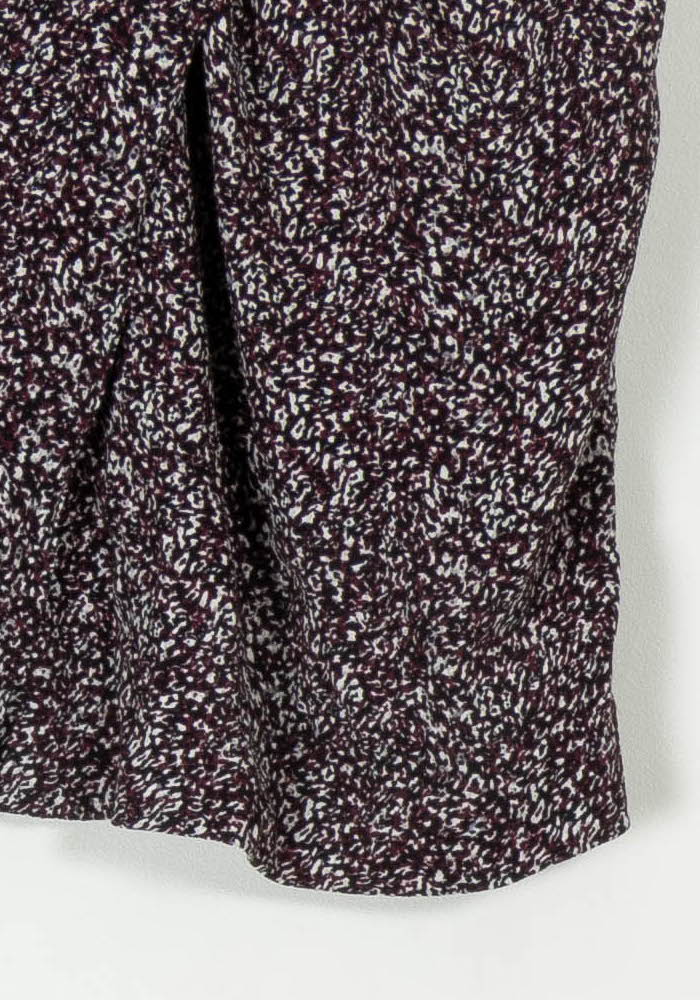 Jupe Courte Bordeaux et Noire - Taille M/38 de la marque IKKS | PARAD106901 - Vendu par Paradigme - Image 3