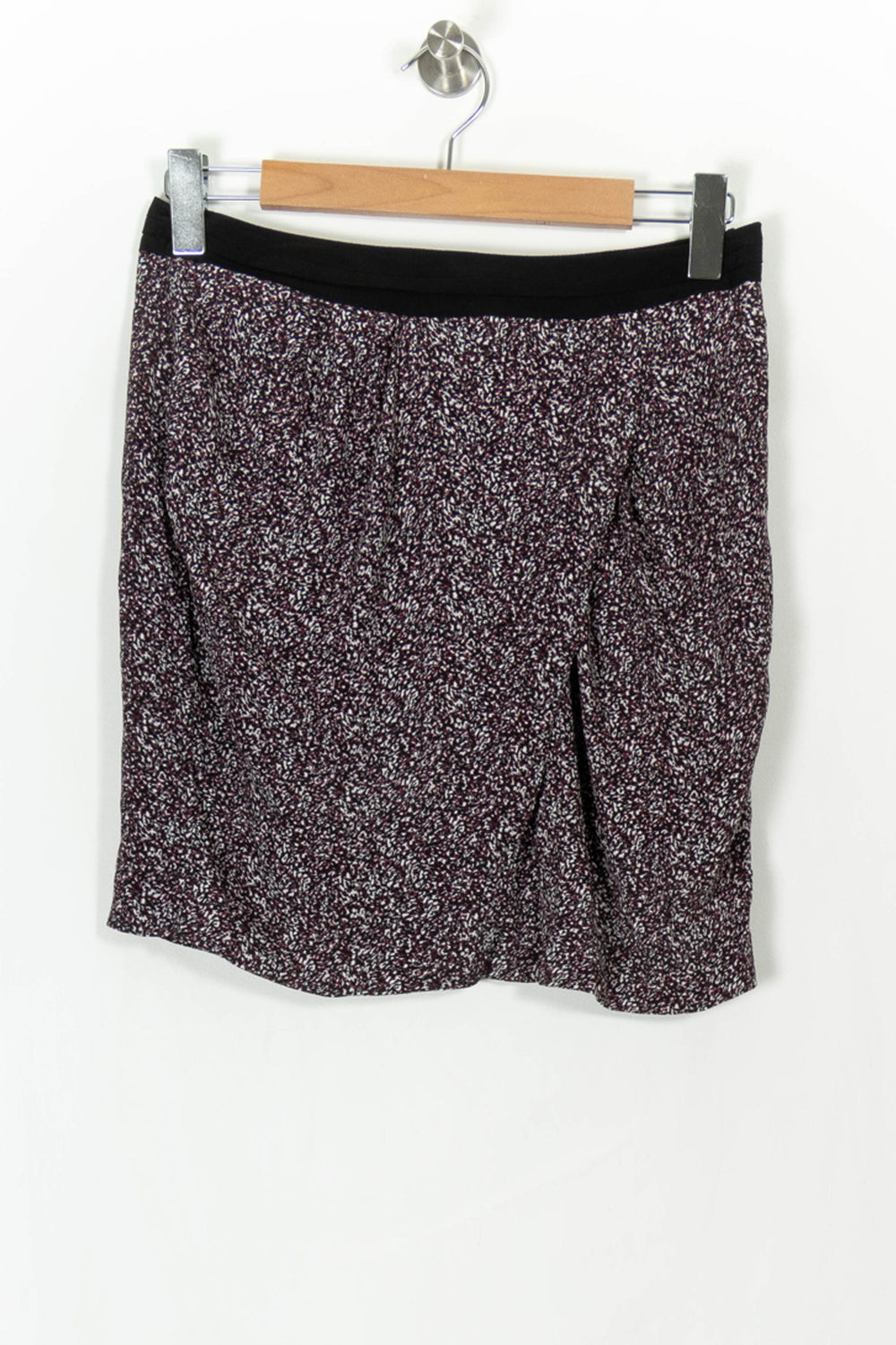 Jupe Courte Bordeaux et Noire - Taille M/38 de la marque IKKS | PARAD106901 - Vendu par Paradigme - Image 2
