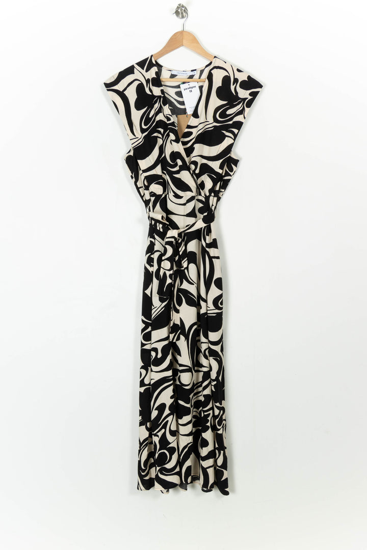 Robe Longue Noire et Blanche - Taille XXL/44 de la marque La Fée Maraboutée | PARAD106904 - Vendu par Paradigme - Image 4