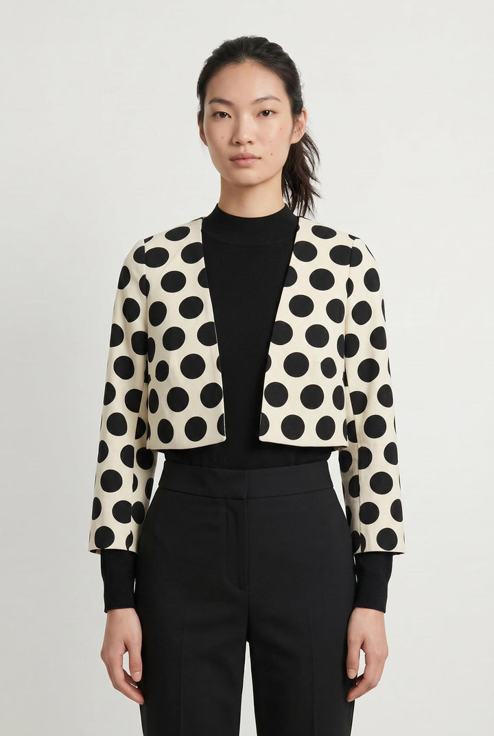 Veste Courte Écrue et Noire - Taille M/38 de la marque Weill | PARAD106912 - Vendu par Paradigme - Image 1