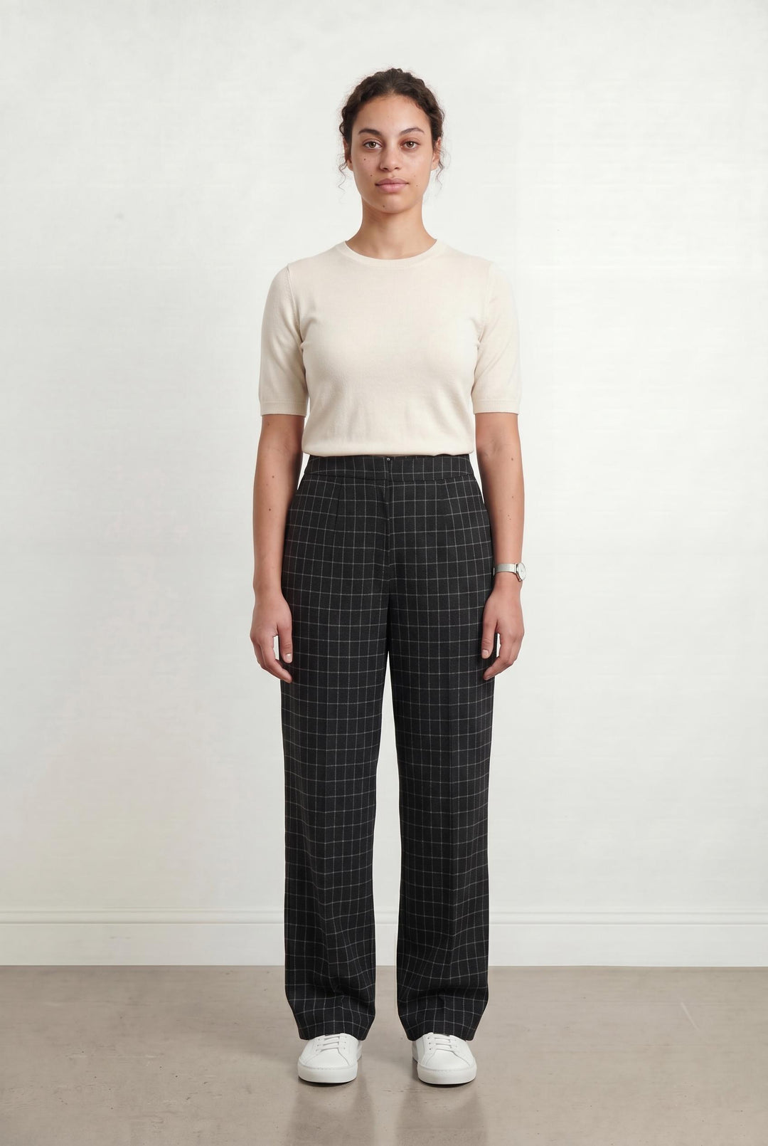 Pantalon à Carreaux Gris et Noir - Taille L/40 de la marque Weill | PARAD106918 - Vendu par Paradigme - Image 1
