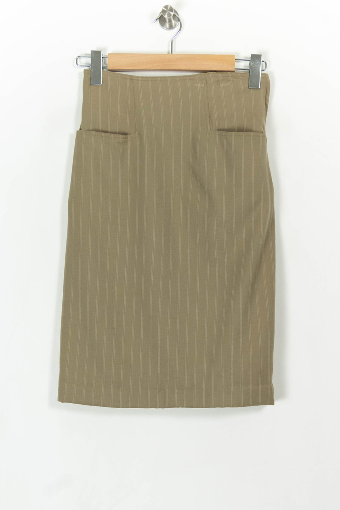 Jupe Droite Kaki - Taille L/40 de la marque Max Mara | PARAD106931 - Vendu par Paradigme - Image 2