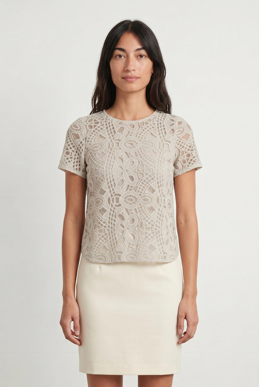 Top Dentelle Beige - Taille S/36 de la marque Bérénice | PARAD106934 - Vendu par Paradigme - Image 1