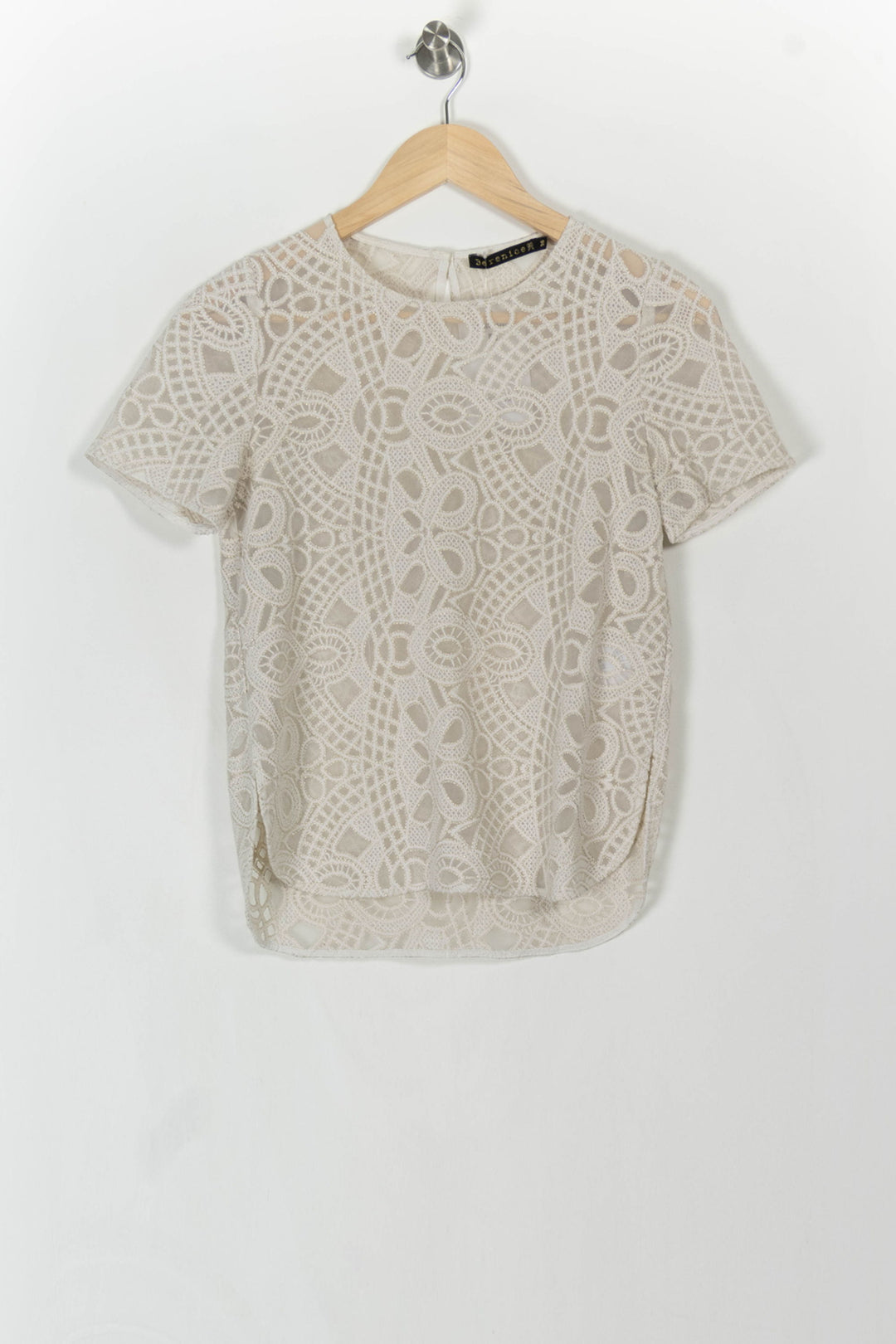 Top Dentelle Beige - Taille S/36 de la marque Bérénice | PARAD106934 - Vendu par Paradigme - Image 2
