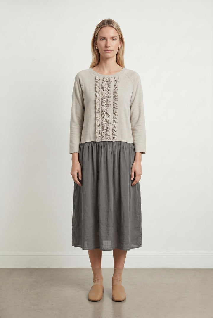 Robe Beige et Noire - Taille M/38 de la marque Léon & Harper | PARAD106935 - Vendu par Paradigme - Image 1