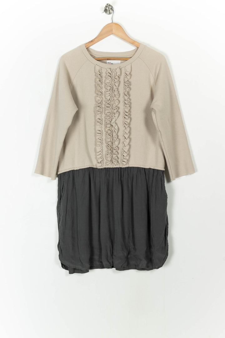 Robe Beige et Noire - Taille M/38 de la marque Léon & Harper | PARAD106935 - Vendu par Paradigme - Image 2