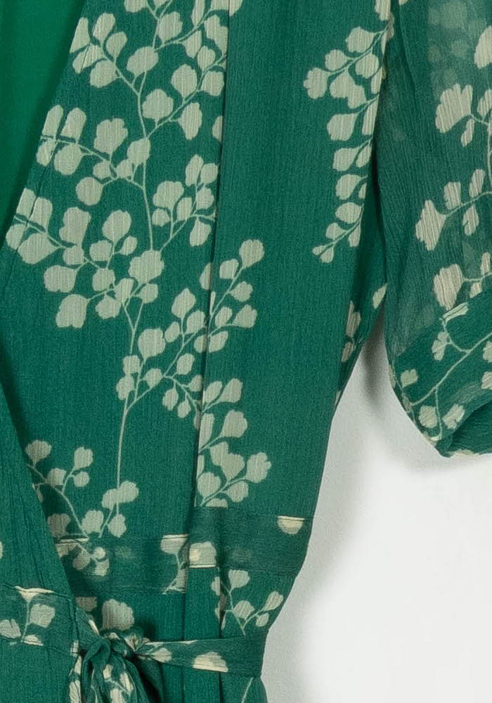 Robe portefeuille verte et blanche - Taille L/40 de la marque Petite Mendigote | PARAD106937 - Vendu par Paradigme - Image 3