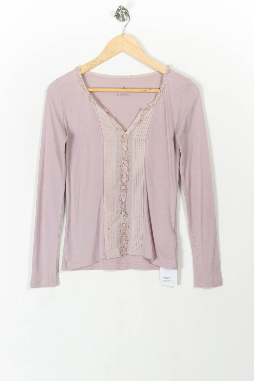 Tunique Rose - Taille S/36 de la marque Caroll | PARAD106942 - Vendu par Paradigme - Image 2