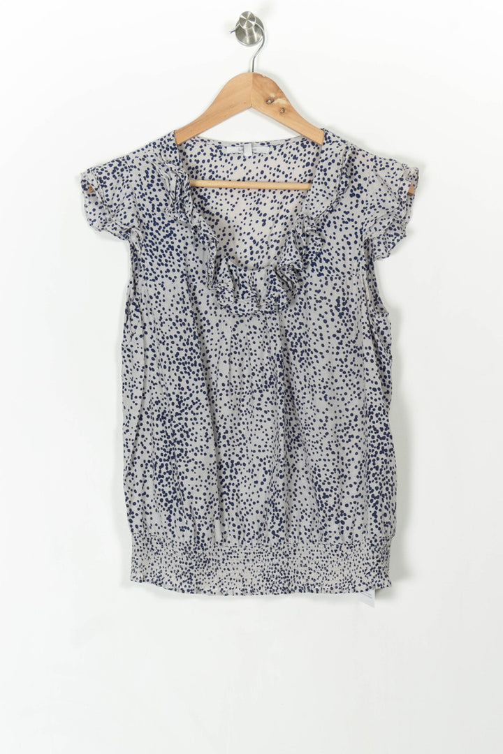 Blouse Blanche et Bleue - Taille L/40 de la marque Sud express | PARAD106943 - Vendu par Paradigme - Image 2