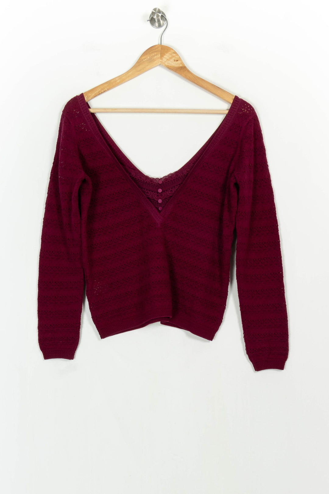 Pull Violet - Taille XS/34 de la marque Sézane | PARAD106946 - Vendu par Paradigme - Image 4
