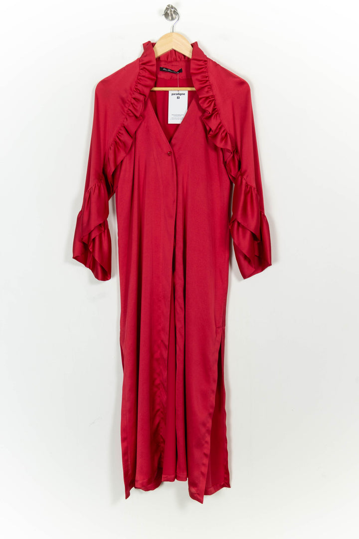 Veste Longue Rouge - Taille XL/42 de la marque Indies | PARAD106958 - Vendu par Paradigme - Image 2