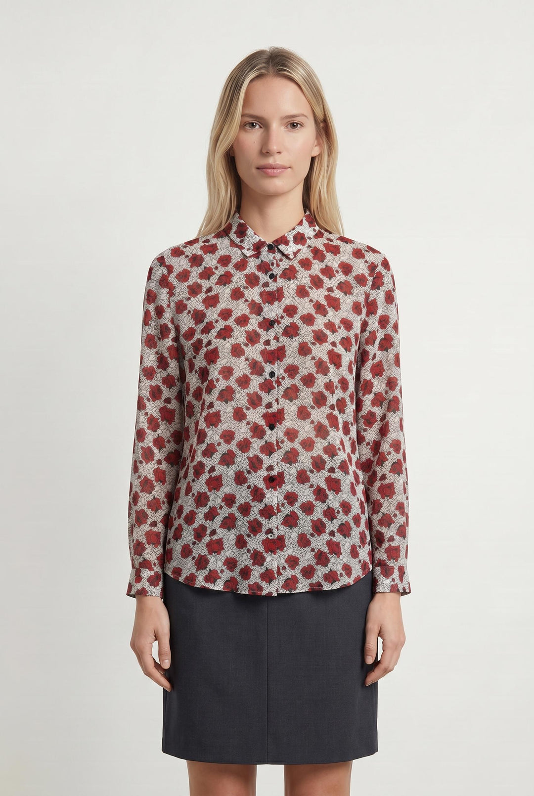 Chemise Rouge et Blanche - Taille M/38 de la marque The Kooples | PARAD106960 - Vendu par Paradigme - Image 1