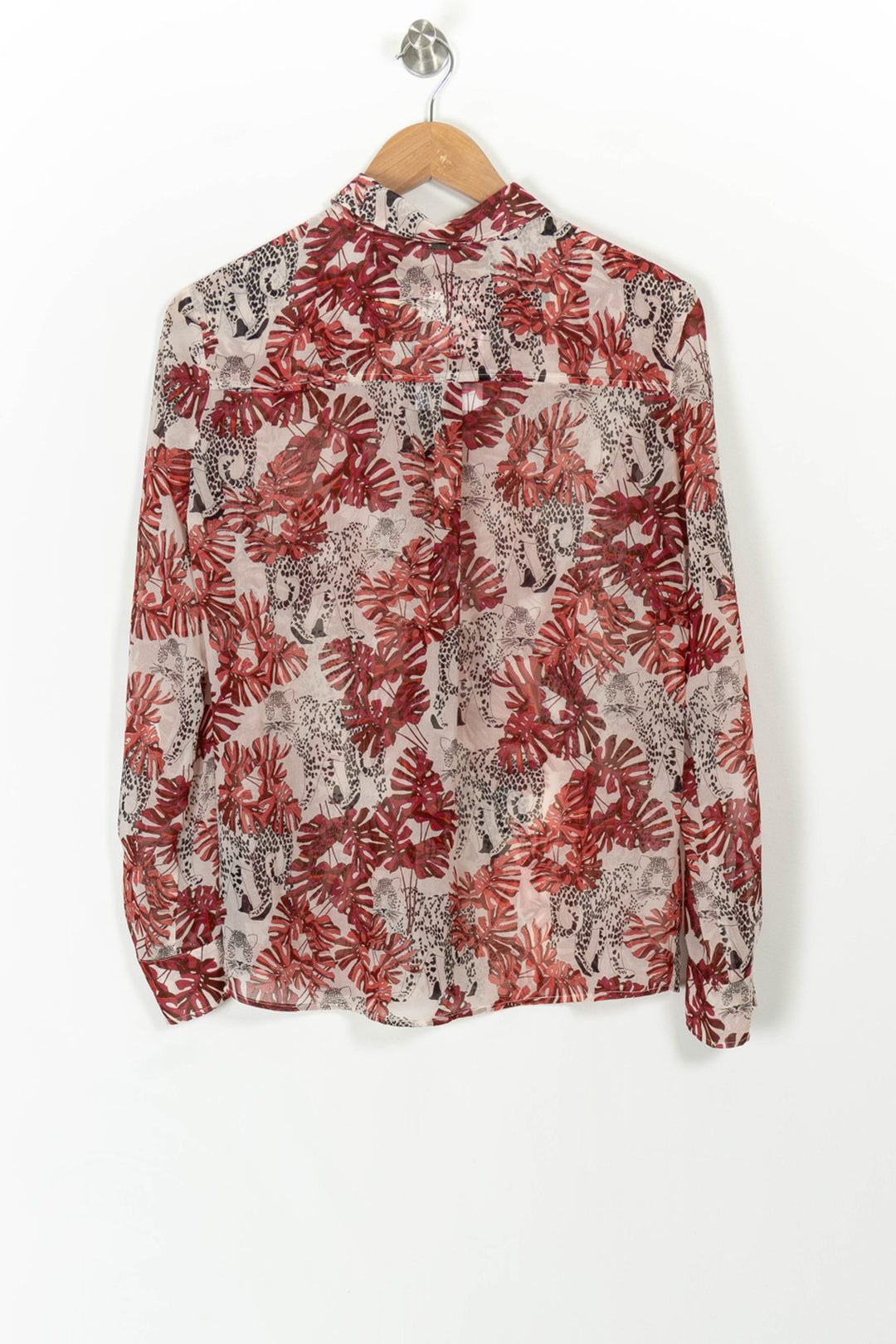 Chemise Bordeaux et Blanche - Taille M/38 de la marque IKKS | PARAD106961 - Vendu par Paradigme - Image 4