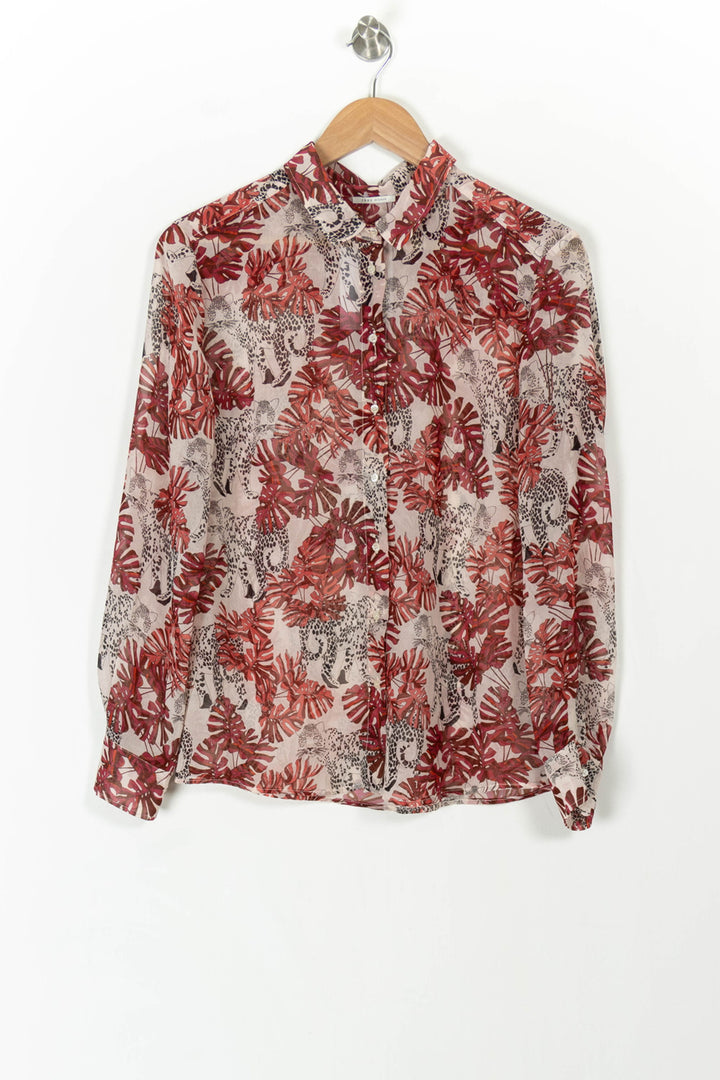 Chemise Bordeaux et Blanche - Taille M/38 de la marque IKKS | PARAD106961 - Vendu par Paradigme - Image 2