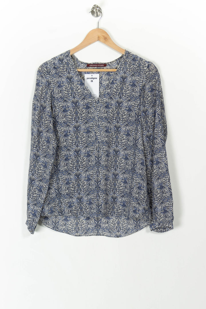 Blouse Bleu et Gris - Taille M/38 de la marque Comptoir des Cotonniers | PARAD106962 - Vendu par Paradigme - Image 2