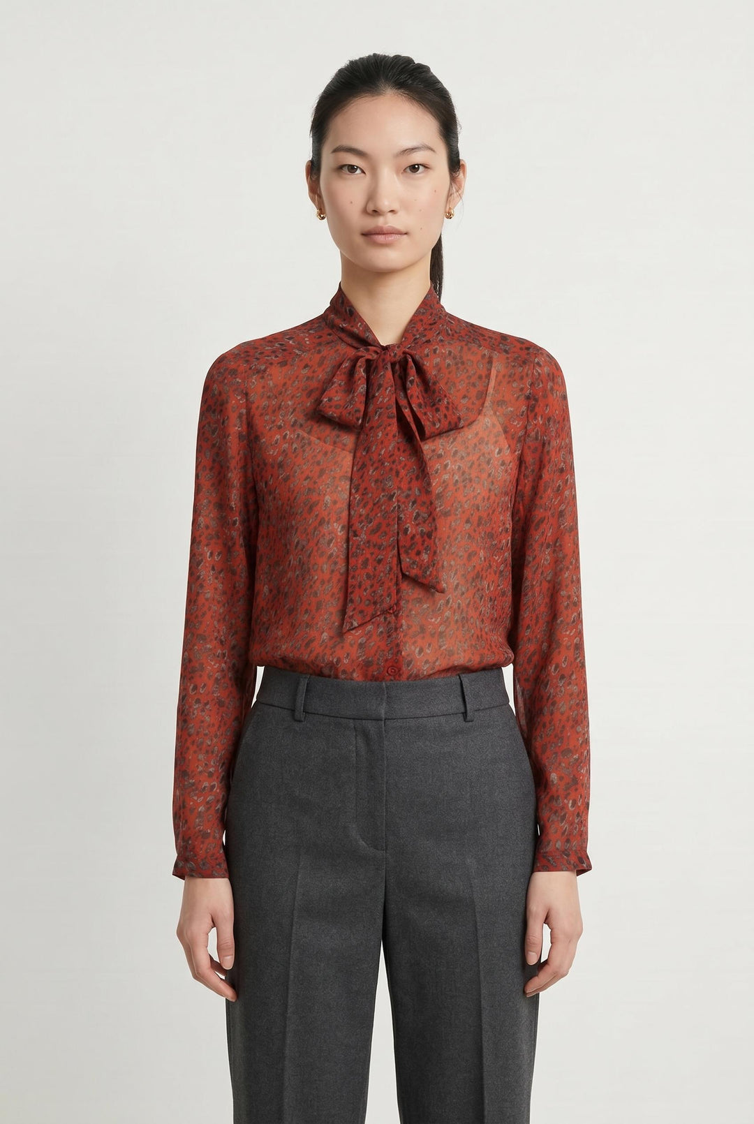 Blouse Rouge et Noire - Taille M/38 de la marque IKKS | PARAD106965 - Vendu par Paradigme - Image 1
