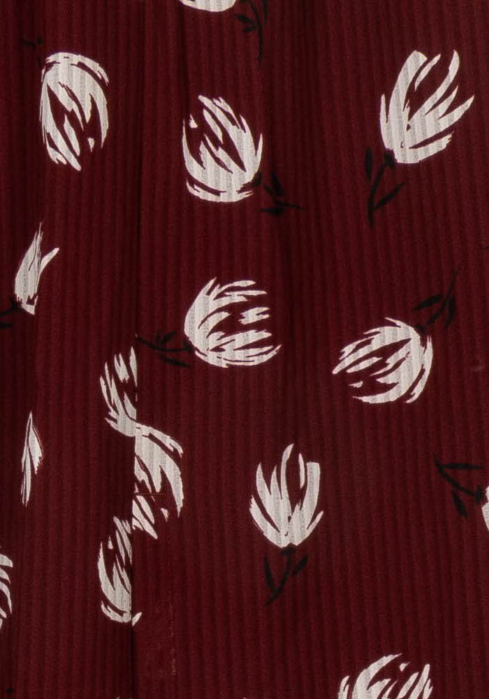 Jupe Midi Bordeaux et Blanche - Taille S/36 de la marque Comptoir des Cotonniers | PARAD106971 - Vendu par Paradigme - Image 3