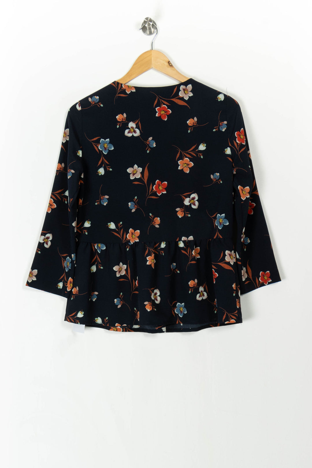Blouse Fleurie Bleu et Orange - Taille M/38 de la marque I.Code | PARAD106972 - Vendu par Paradigme - Image 4