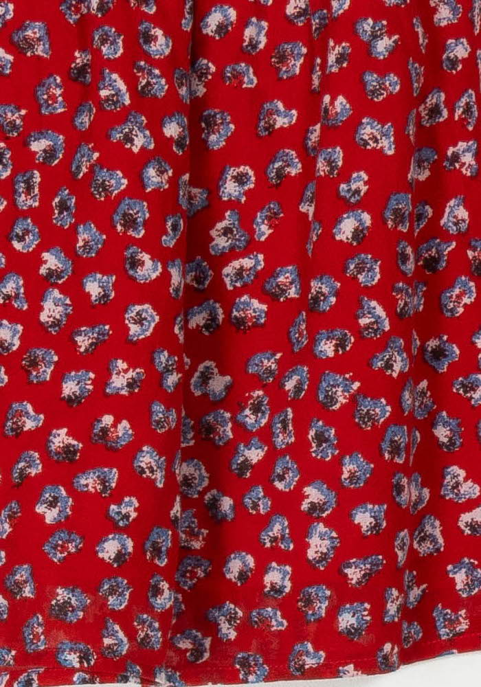 Jupe Fleurie Rouge et Bleu - Taille M/38 de la marque Bérénice | PARAD106973 - Vendu par Paradigme - Image 3