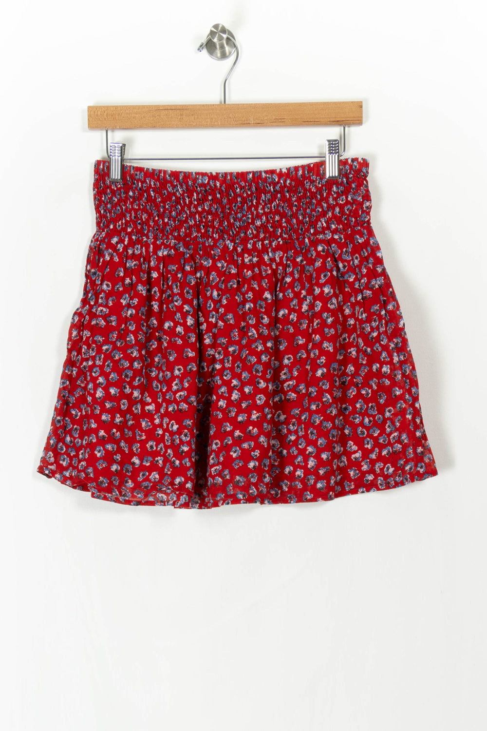 Jupe Fleurie Rouge et Bleu - Taille M/38 de la marque Bérénice | PARAD106973 - Vendu par Paradigme - Image 2