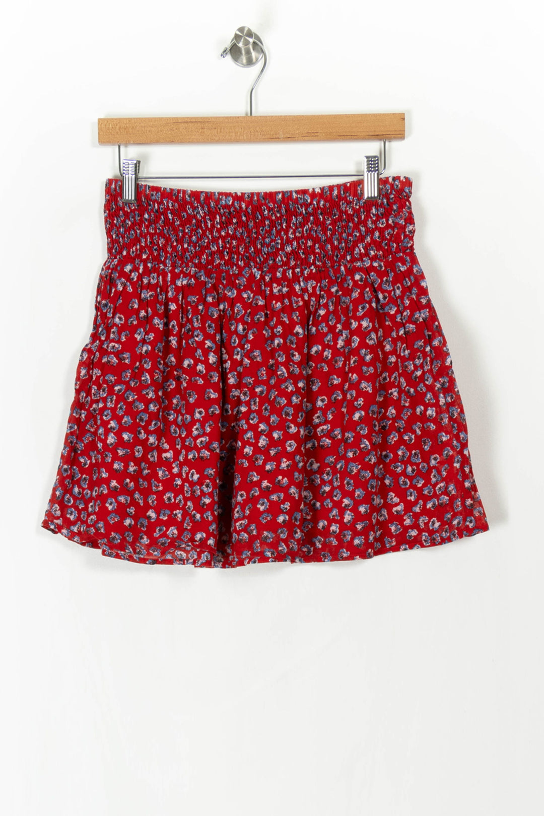 Jupe Fleurie Rouge et Bleu - Taille M/38 de la marque Bérénice | PARAD106973 - Vendu par Paradigme - Image 2