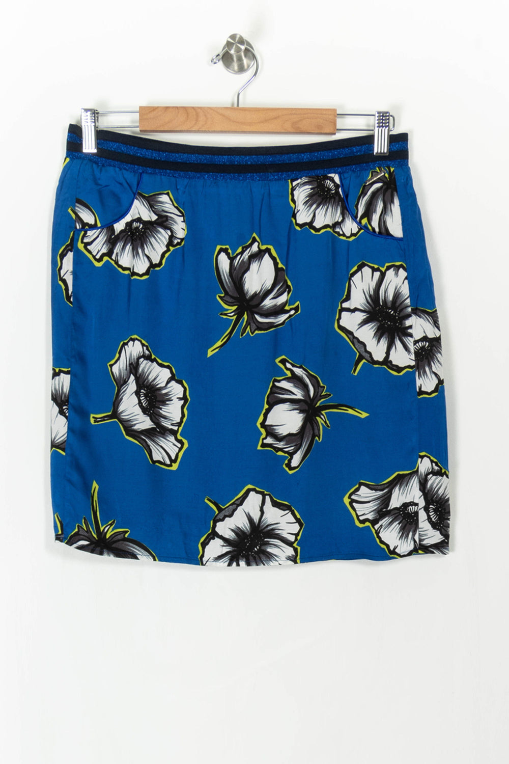 Jupe Courte Bleue et Blanche - Taille L/40 de la marque One Step | PARAD106974 - Vendu par Paradigme - Image 2
