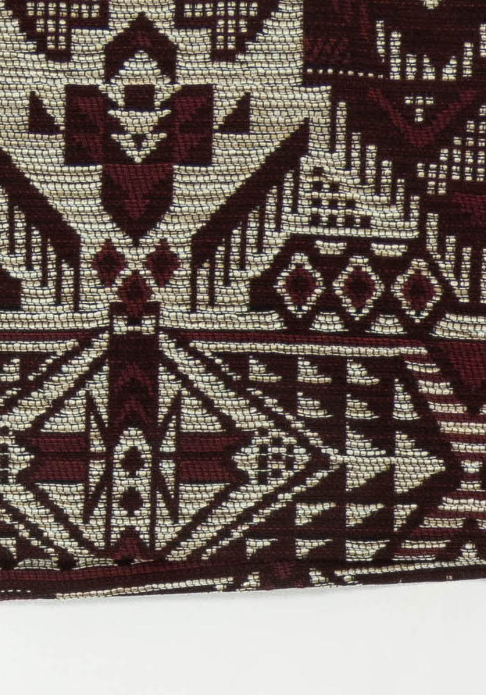 Jupe Courte Bordeaux et Beige - Taille L/40 de la marque Kookai | PARAD106975 - Vendu par Paradigme - Image 3