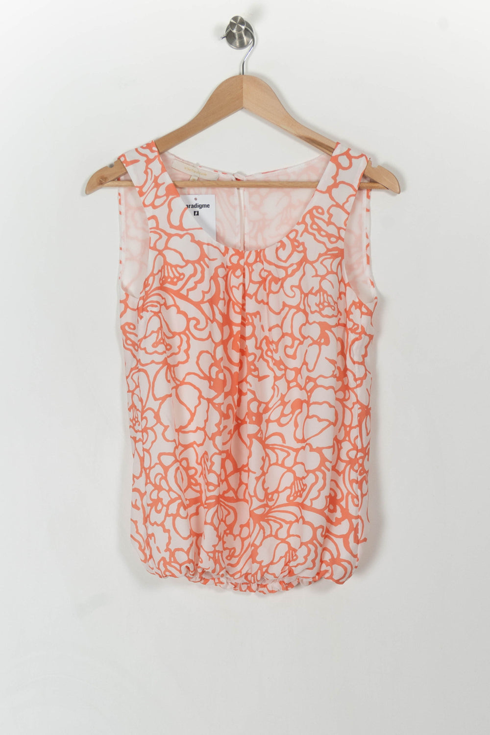 Débardeur Orange et Blanc - Taille M/38 de la marque La Fée Maraboutée | PARAD106976 - Vendu par Paradigme - Image 2