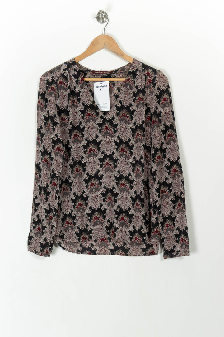 Blouse Noire et Beige - Taille S/36 de la marque Comptoir des Cotonniers | PARAD106979 - Vendu par Paradigme - Image 2