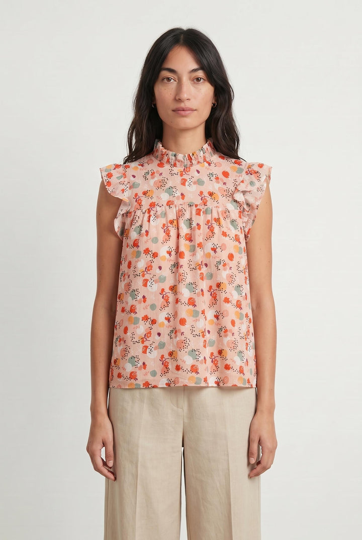 Blouse Rose à Motifs - Taille S/36 de la marque I.Code | PARAD106982 - Vendu par Paradigme - Image 1
