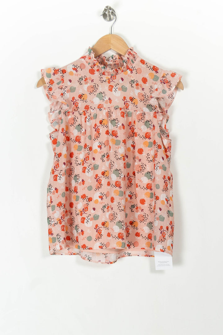 Blouse Rose à Motifs - Taille S/36 de la marque I.Code | PARAD106982 - Vendu par Paradigme - Image 2