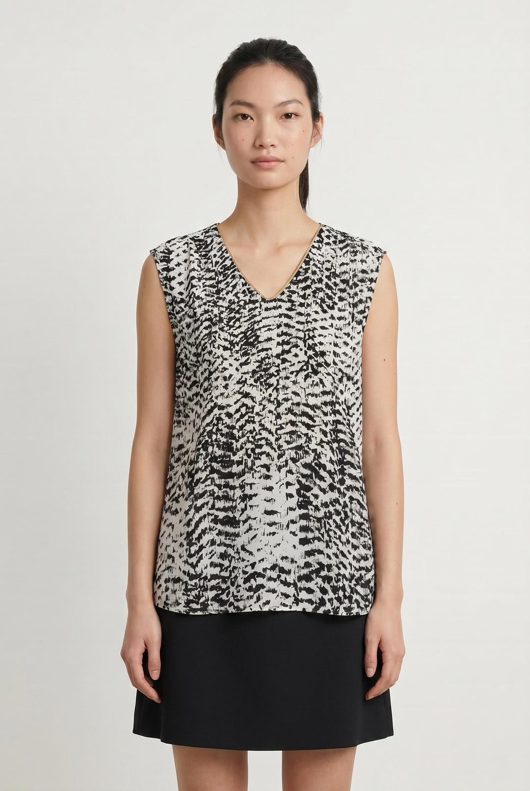 Blouse Noire et Blanche - Taille S/36 de la marque Maison 123 | PARAD106987 - Vendu par Paradigme - Image 1