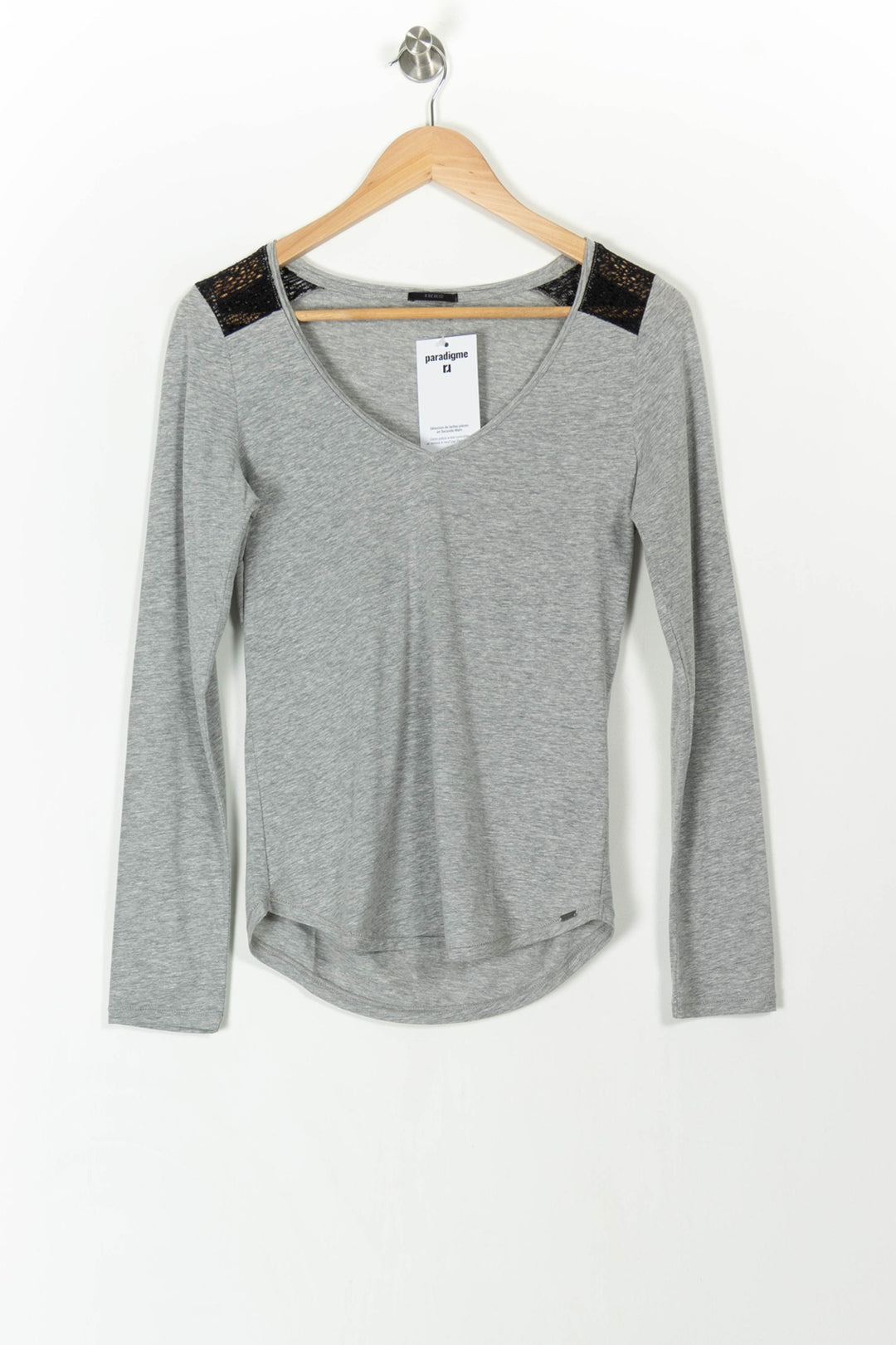 Tee-shirt gris et noir - Taille M/38 de la marque IKKS | PARAD106988 - Vendu par Paradigme - Image 2