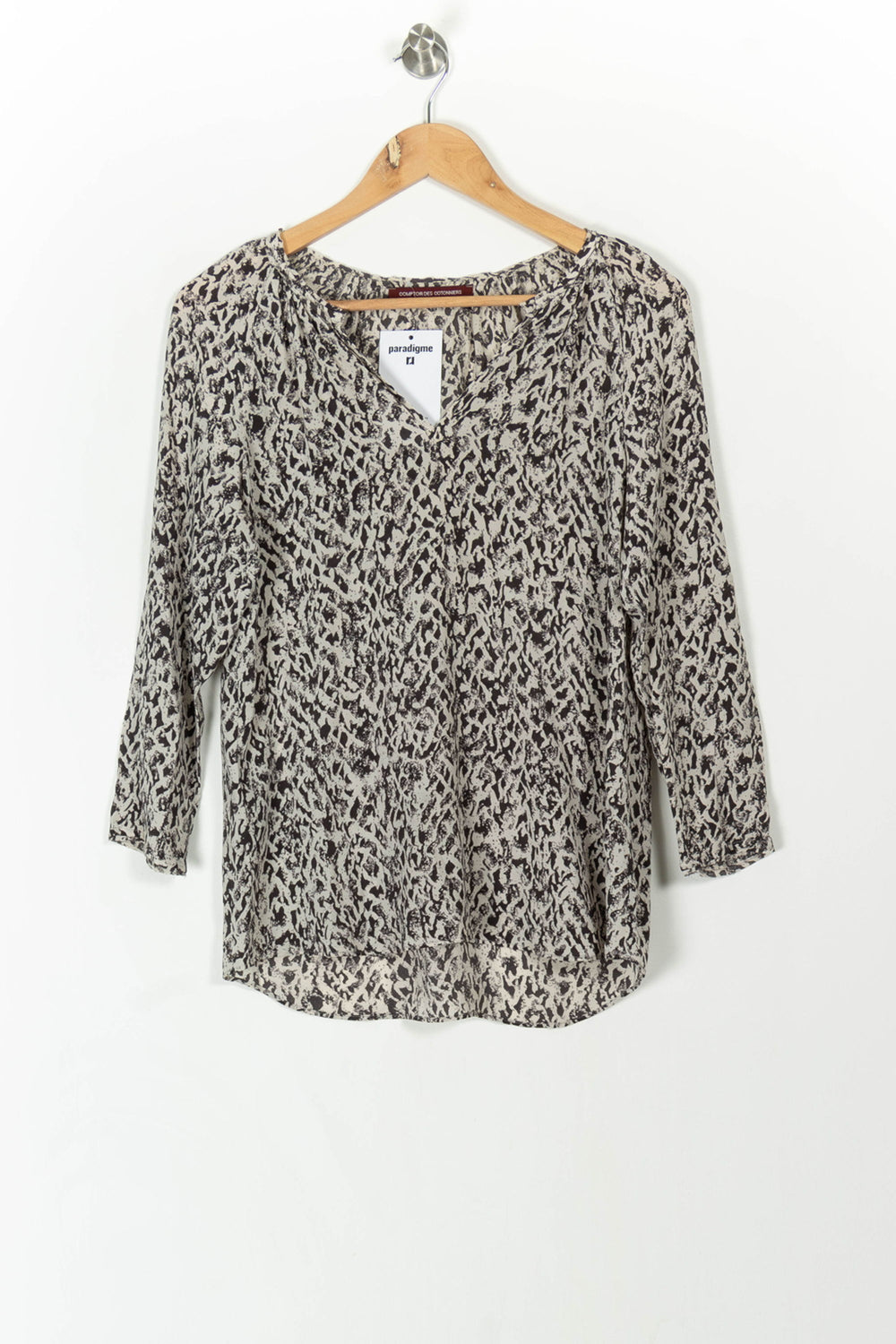 Blouse Grise et Noire - Taille S/36 de la marque Comptoir des Cotonniers | PARAD106991 - Vendu par Paradigme - Image 2
