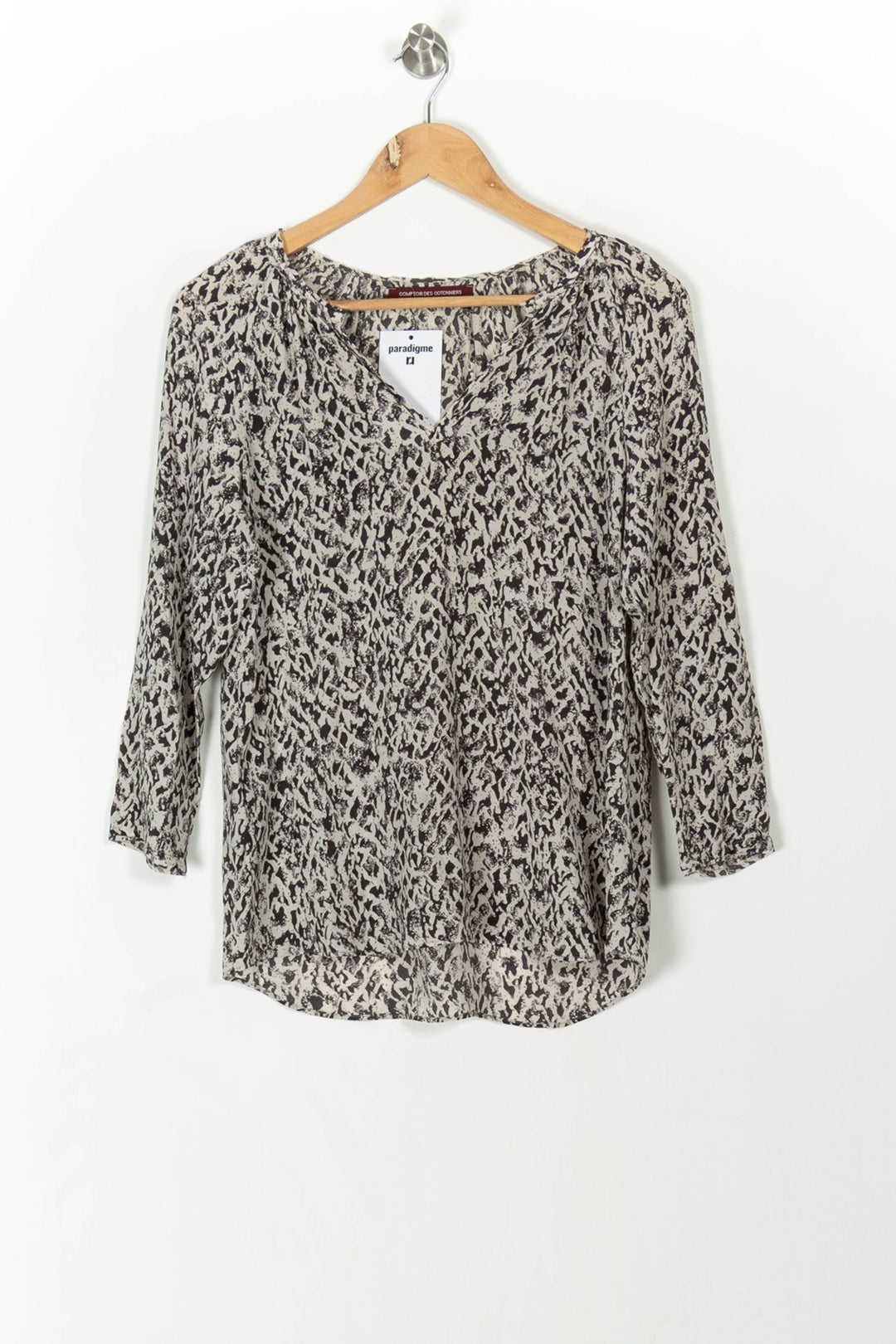 Blouse Grise et Noire - Taille S/36 de la marque Comptoir des Cotonniers | PARAD106991 - Vendu par Paradigme - Image 2