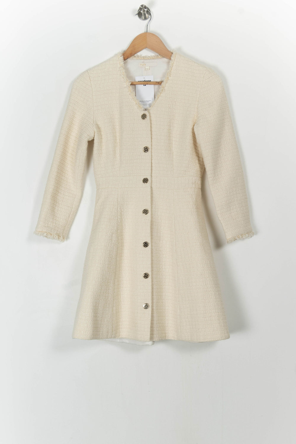 Robe Courte Beige - Taille S/36 de la marque Maje | PARAD106998 - Vendu par Paradigme - Image 2