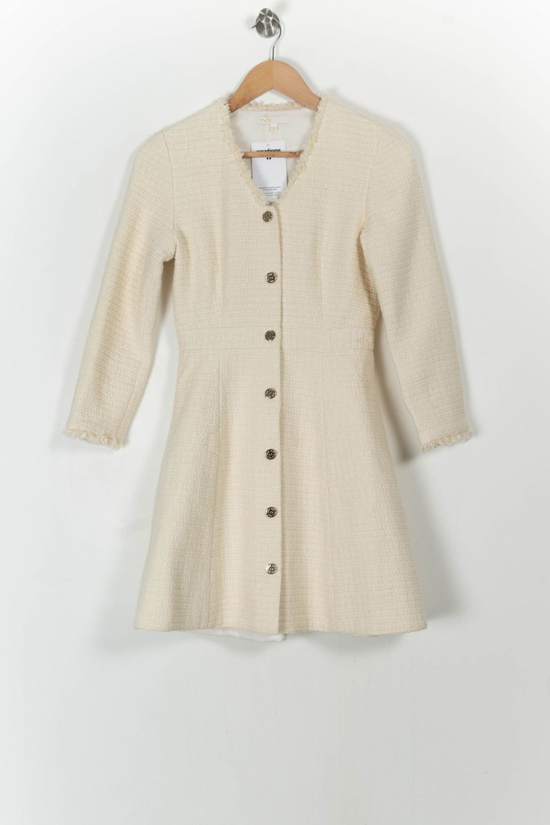 Robe Courte Beige - Taille S/36 de la marque Maje | PARAD106998 - Vendu par Paradigme - Image 2