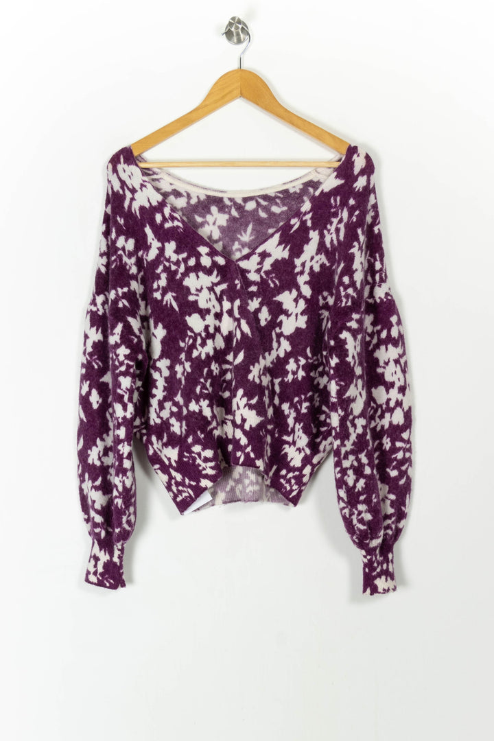 Pull Violet et Blanc - Taille S/36 de la marque Petite Mendigote | PARAD107008 - Vendu par Paradigme - Image 4