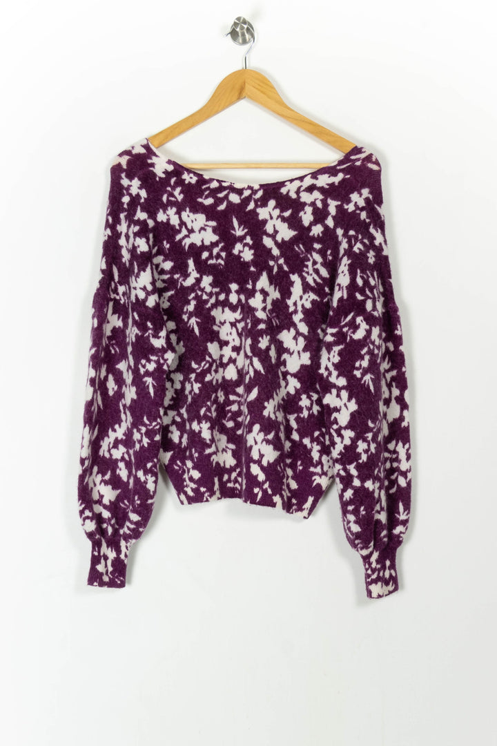 Pull Violet et Blanc - Taille S/36 de la marque Petite Mendigote | PARAD107008 - Vendu par Paradigme - Image 2