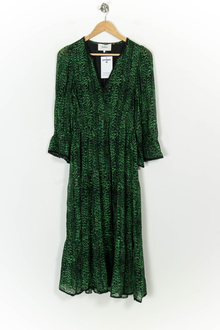 Robe Longue Verte - Taille M/38 de la marque ba&sh | PARAD107016 - Vendu par Paradigme - Image 2
