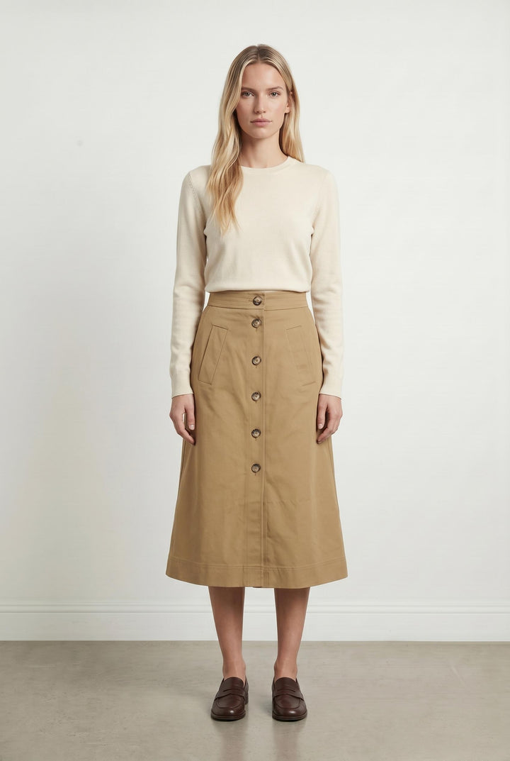 Jupe Longue Beige - Taille XS/34 de la marque ZAPA | PARAD107017 - Vendu par Paradigme - Image 1