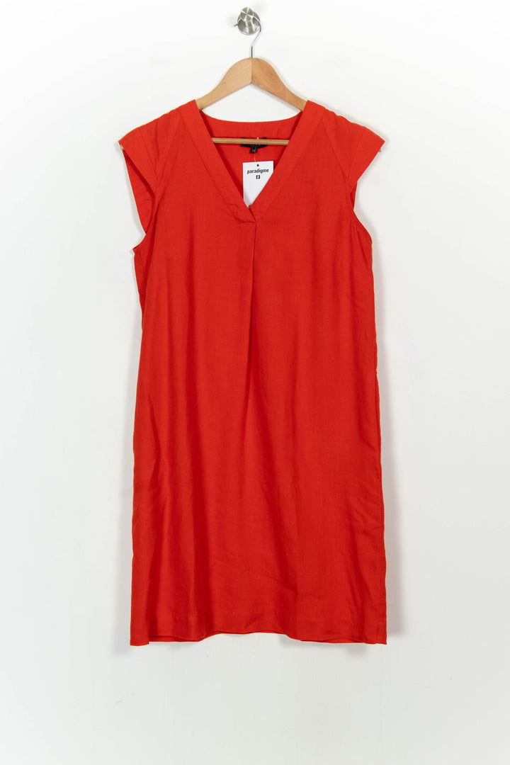 Robe Droite Rouge - Taille M/38 de la marque Caroll | PARAD107020 - Vendu par Paradigme - Image 2