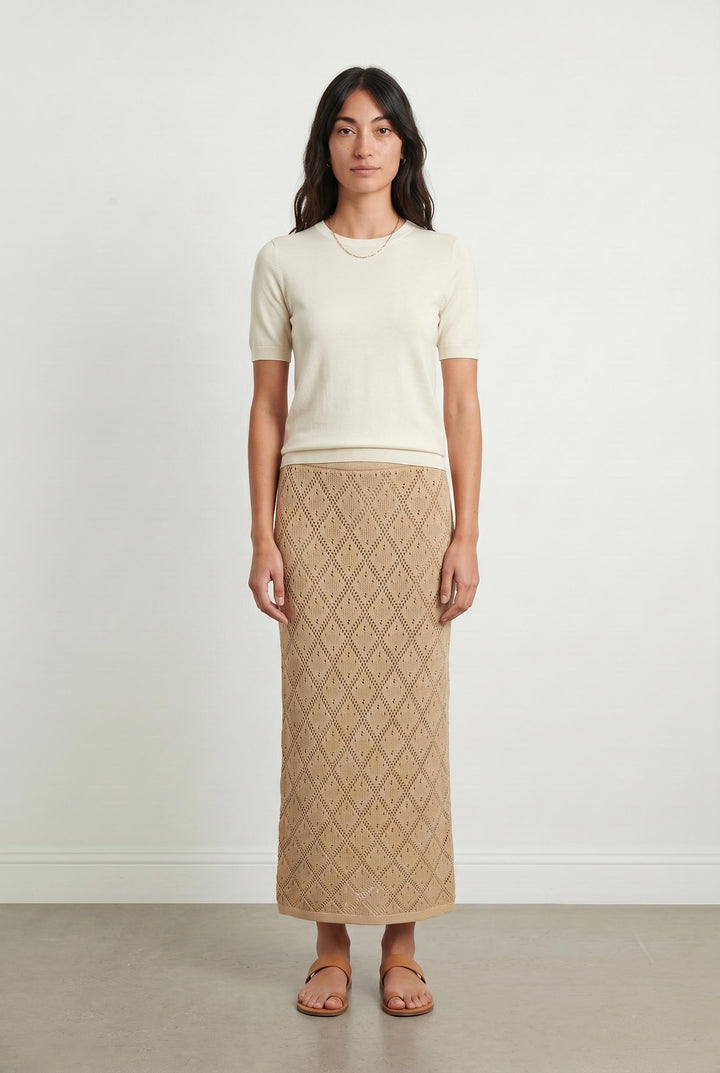 Jupe Longue Beige - Taille S/36 de la marque Maison 123 | PARAD107021 - Vendu par Paradigme - Image 1
