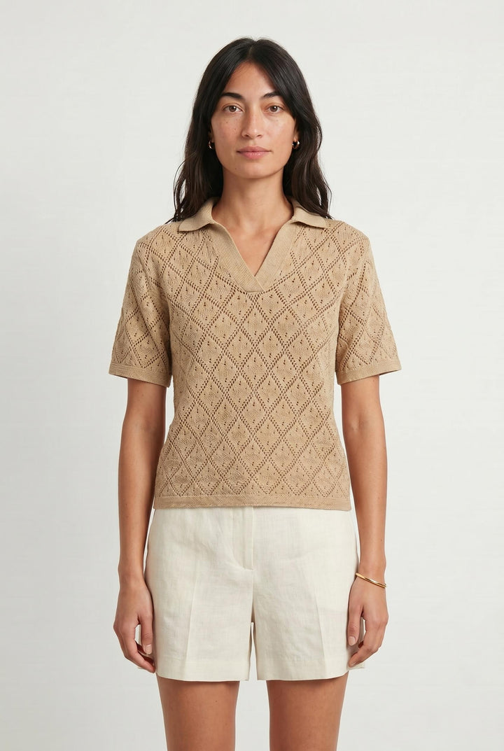 Polo Beige - Taille S/36 de la marque Maison 123 | PARAD107022 - Vendu par Paradigme - Image 1