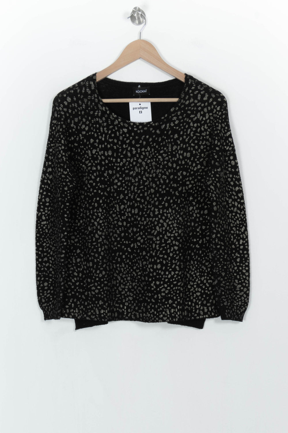 Pull Noir et Beige - Taille M/38 de la marque Kookai | PARAD107025 - Vendu par Paradigme - Image 2