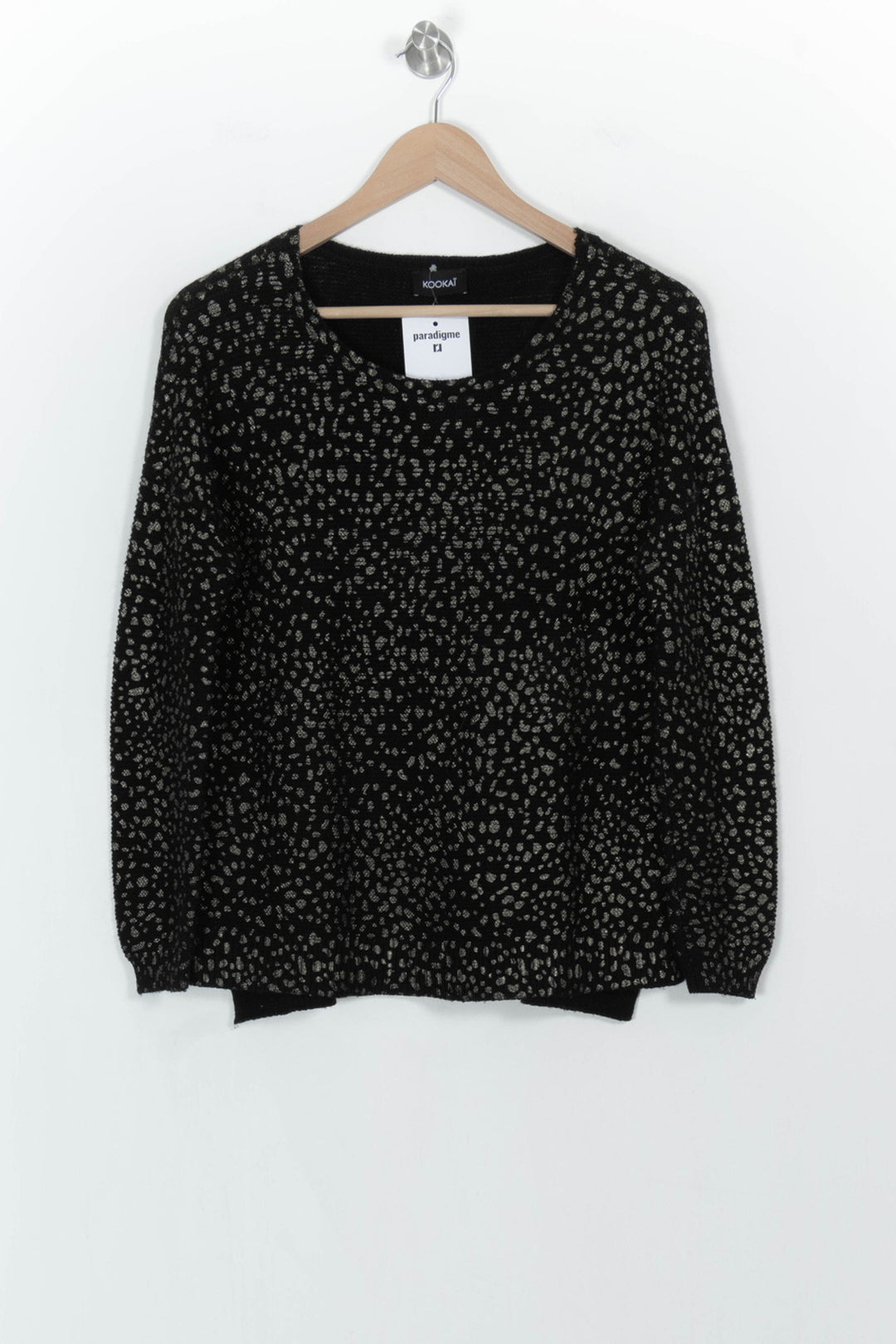 Pull Noir et Beige - Taille M/38 de la marque Kookai | PARAD107025 - Vendu par Paradigme - Image 2