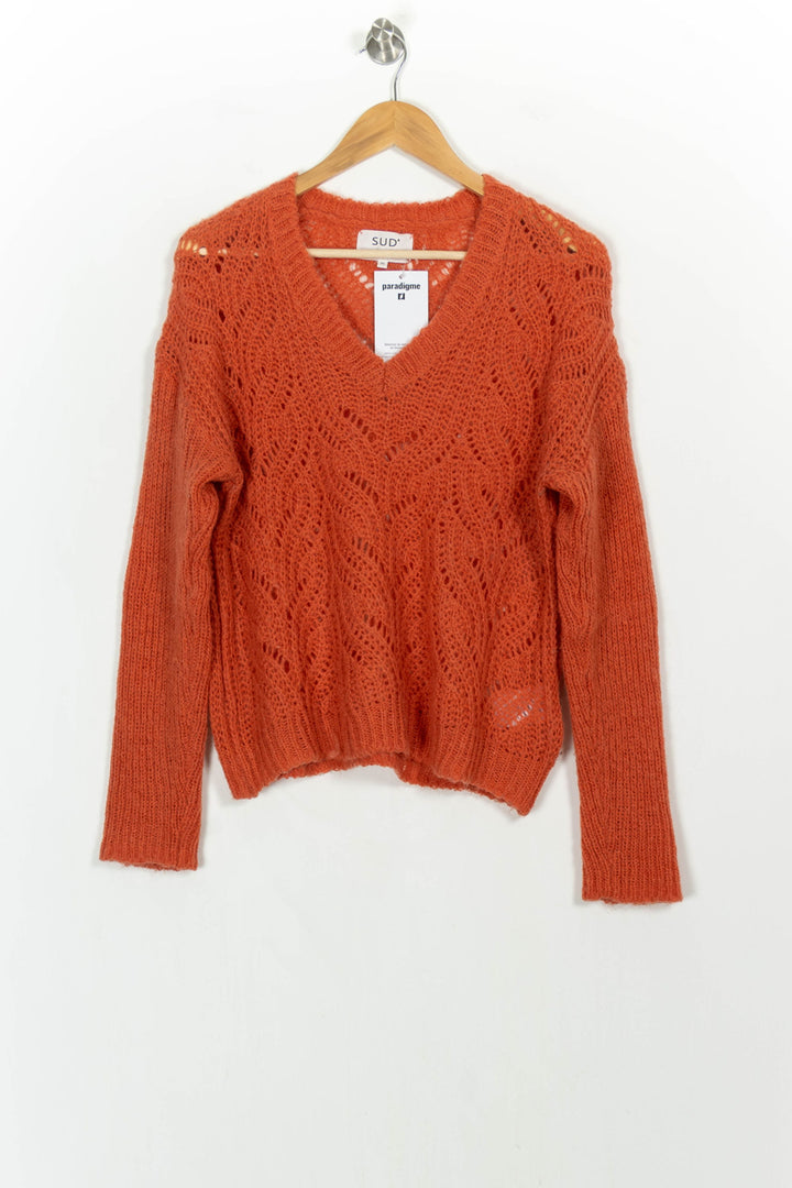 Pull Orange - Taille M/38 de la marque Sud express | PARAD107028 - Vendu par Paradigme - Image 2