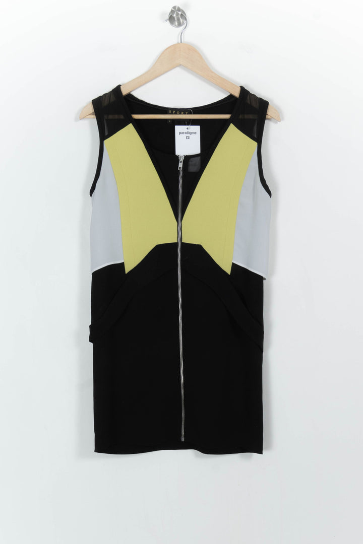 Robe Courte Jaune et Noire - Taille S/36 de la marque The Kooples | PARAD107032 - Vendu par Paradigme - Image 2